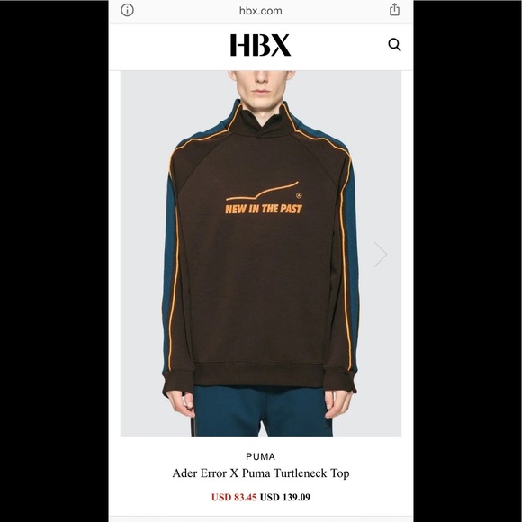 Puma Other - Puma X Ader Error Turtleneck Top Sz L